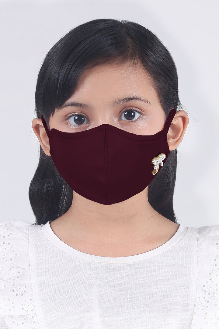 Jovian | Unisex Classic Ribbon In Burgundy Red For Kids (7208129953942)