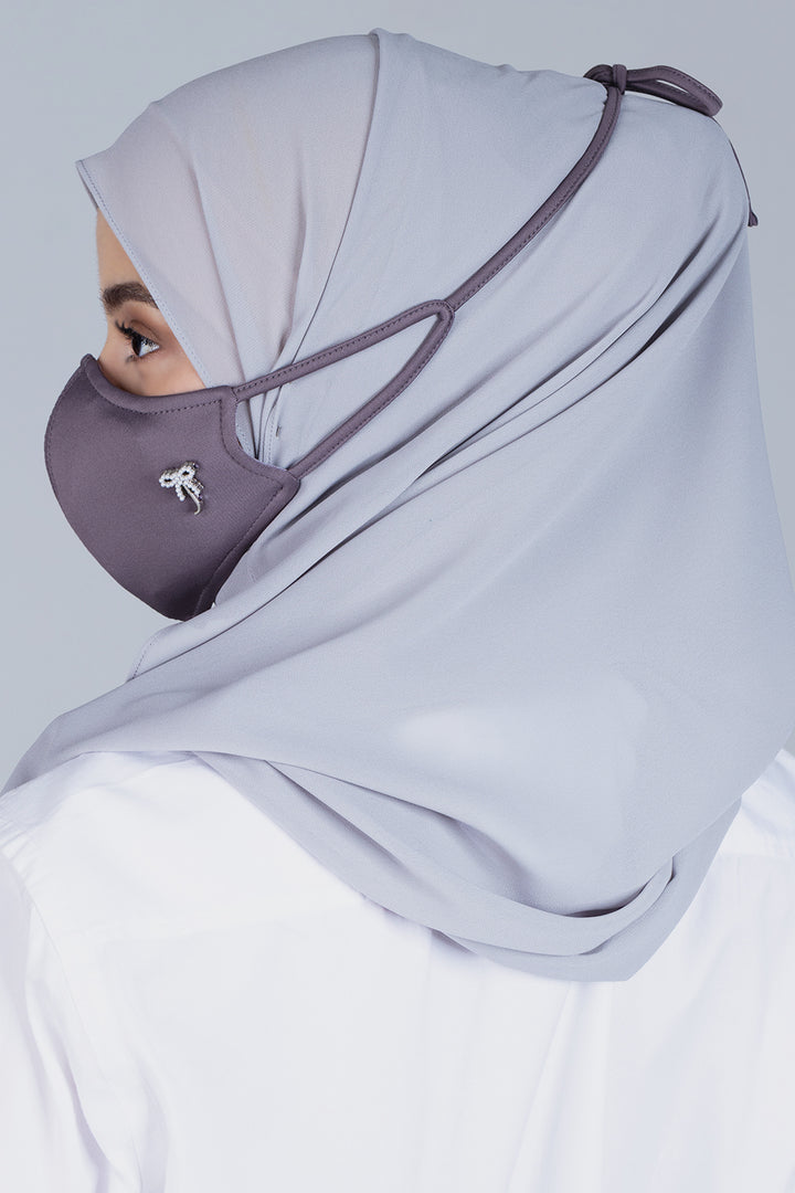 Jovian | Classic Ribbon Hijab Mask In Chrome (7208244183190)
