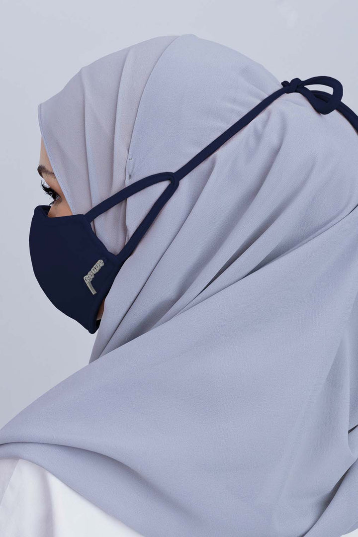 Jovian | Classic Hijab Mask In Navy Blue (7236325245078)