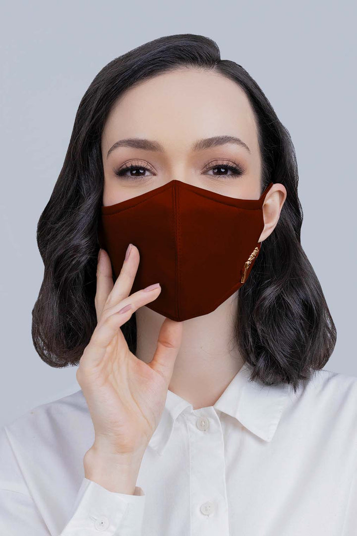 Jovian | Unisex Classic String Mask in Brick Red (7465093136614)