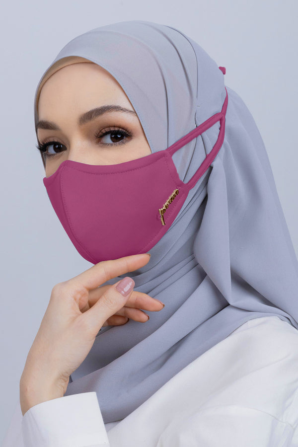 Jovian | Classic Hijab Mask In Magenta (7465100116198)