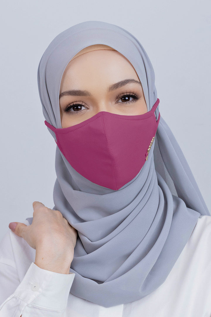 Jovian | Classic Hijab Mask In Magenta (7465100116198)