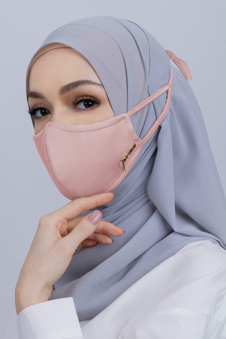 Jovian | Classic Hijab Mask In Peach (7479962632422)