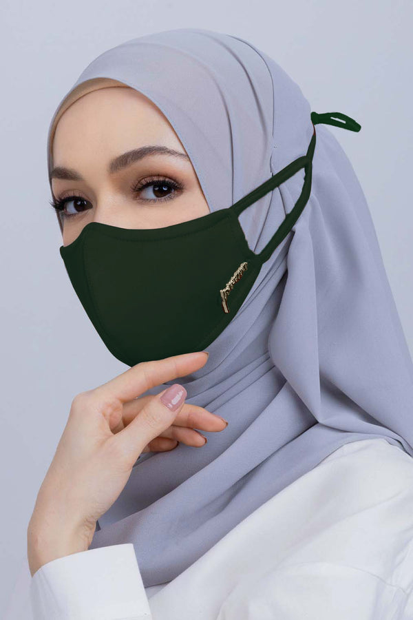 Jovian | Classic Hijab Mask In Dark Green
