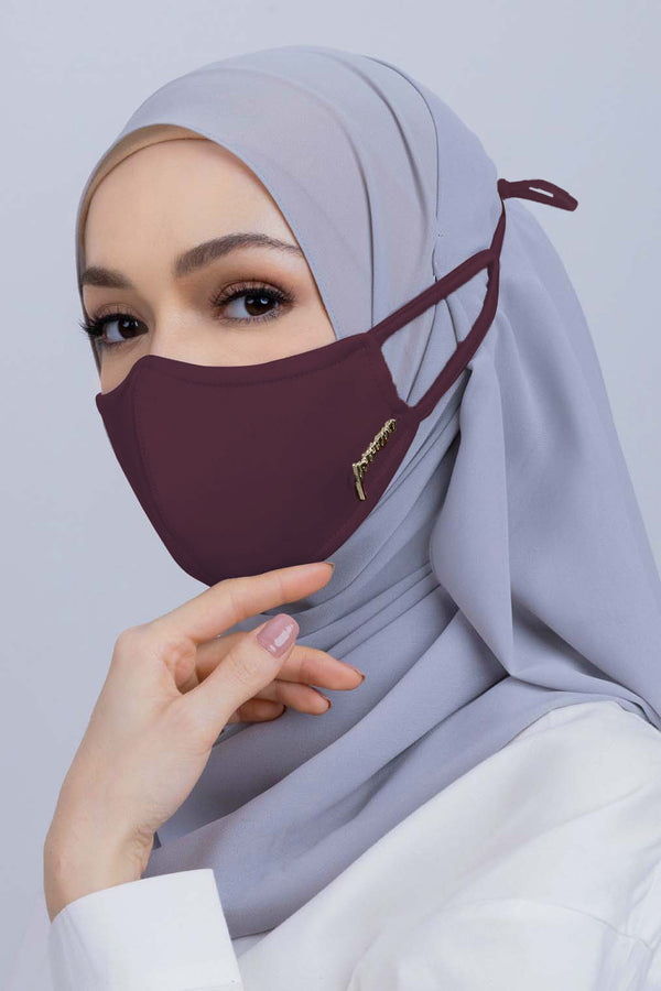 Jovian | Classic Hijab Mask In Dark Mauve
