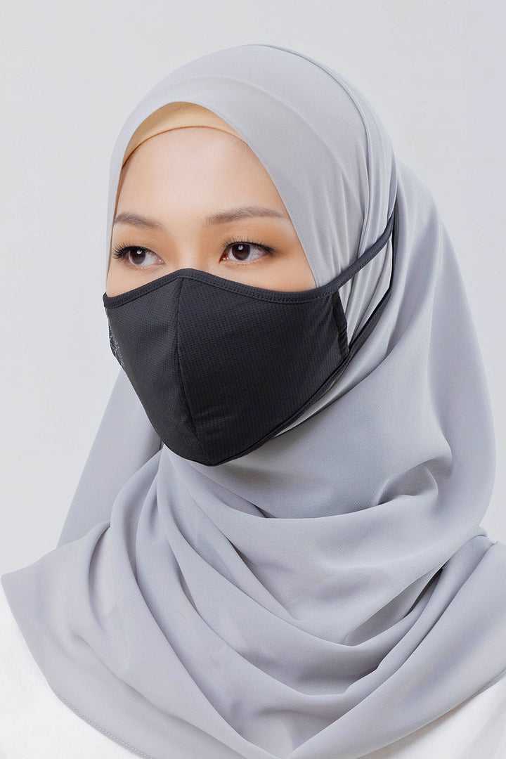 Jovian | Ultralight Monogram Hijab Mask In Black (7592866185446)