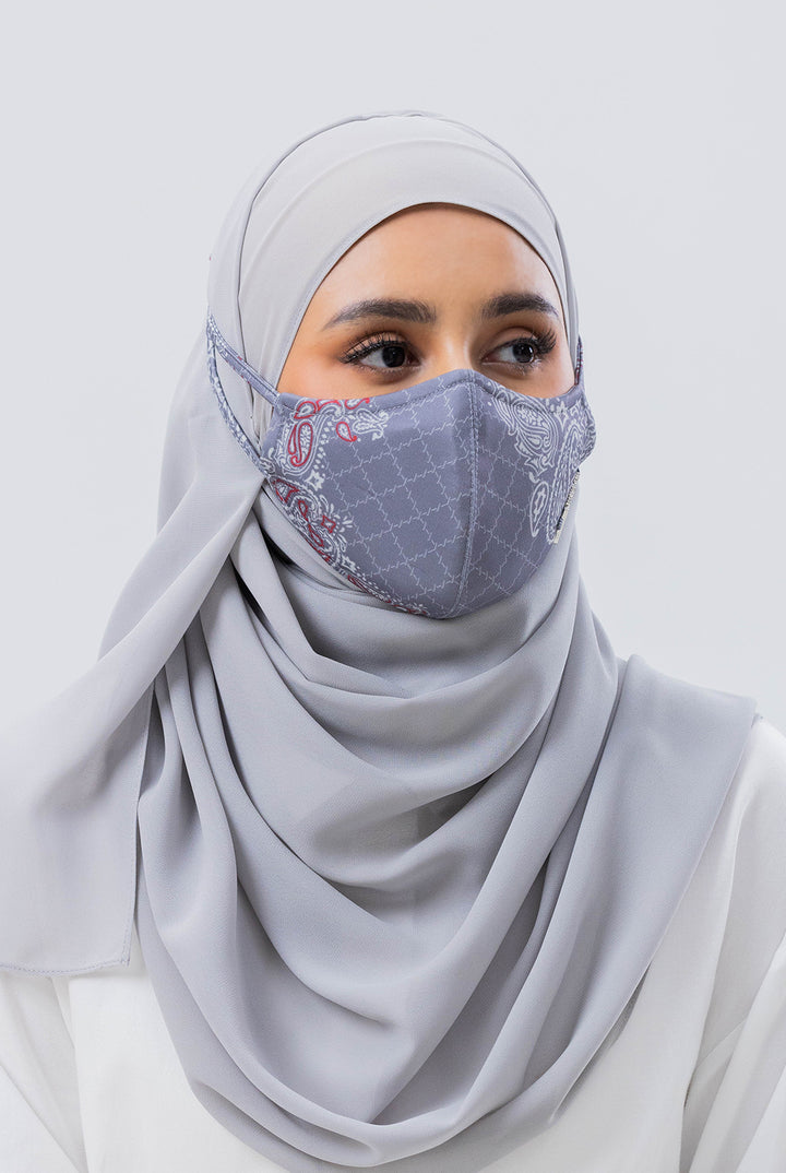 Jovian | Bandana Series Hijab Mask In Stone Grey (7711344689382)