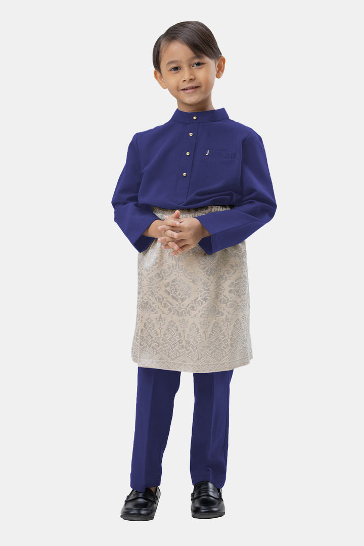 Jovian Men | Baby Aqeef Modern Baju Melayu In Cobalt Blue (7736159928550)
