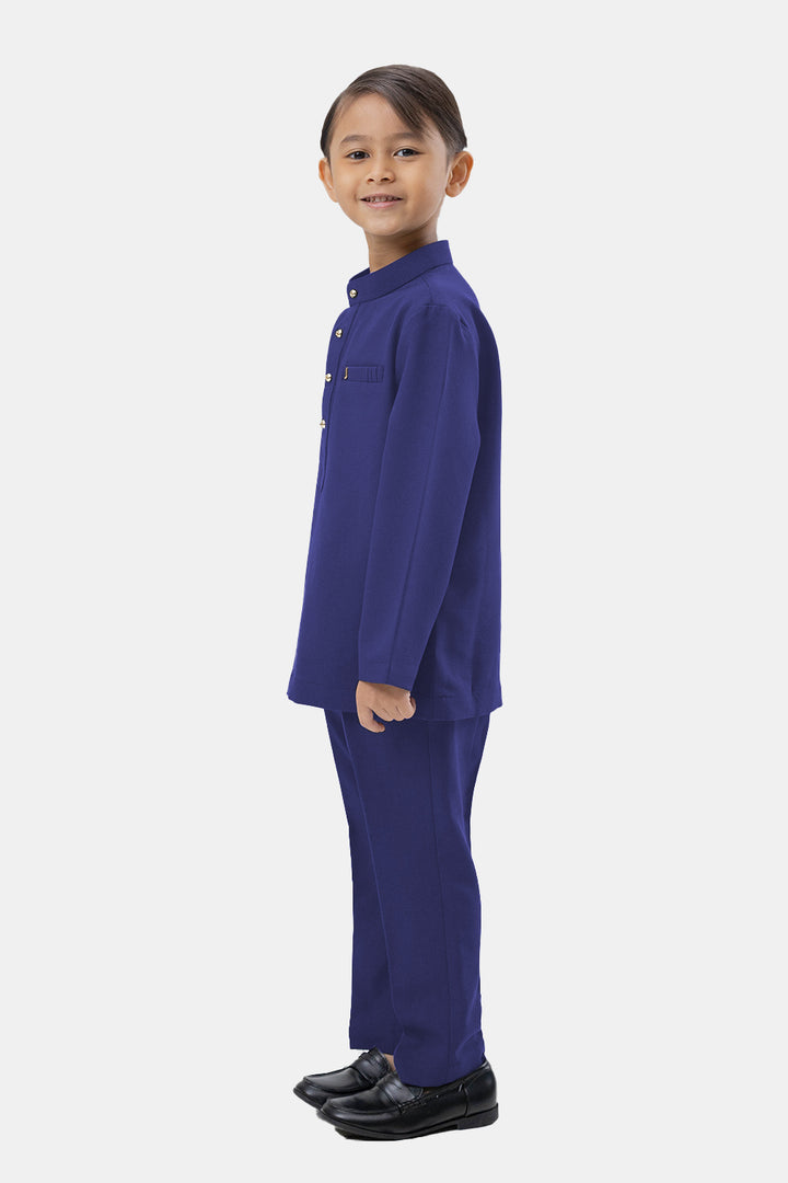 Jovian Men | Baby Aqeef Modern Baju Melayu In Cobalt Blue (7736159928550)