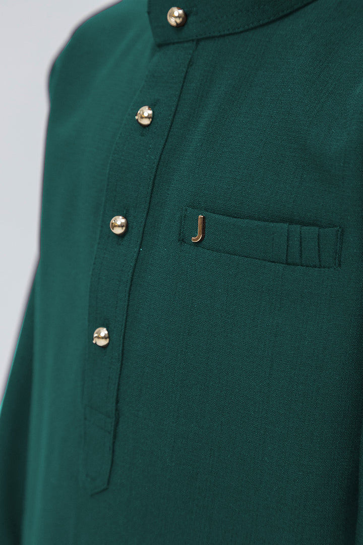 Jovian Men | Baby Aqeef Modern Baju Melayu In Emerald (7736182538470)