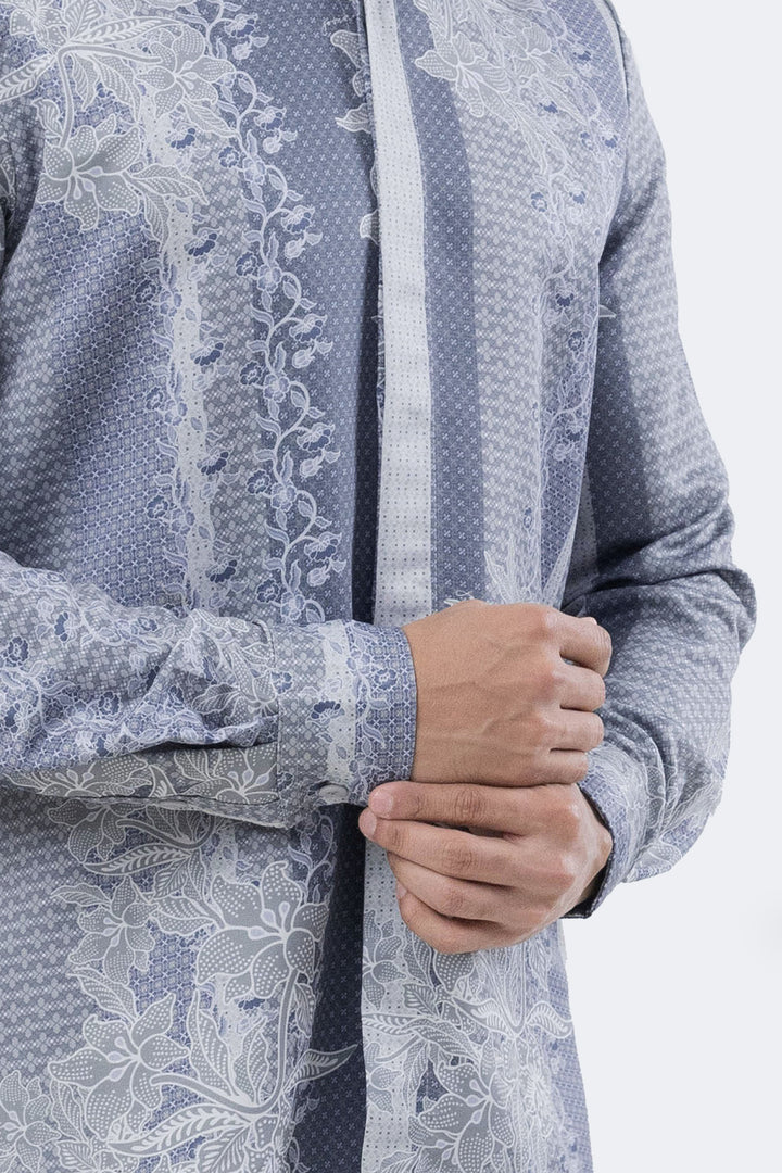 Nusantara | Fitri Long Sleeve Shirt in Silver Grey (7861228765414)