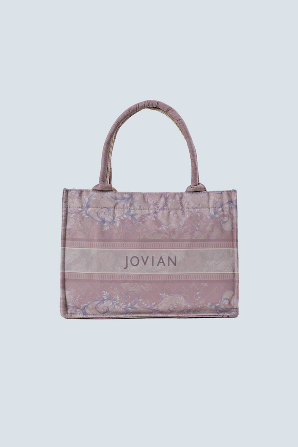 Jovian | Printed Mini Tote Bag Baroque in Dusty Purple