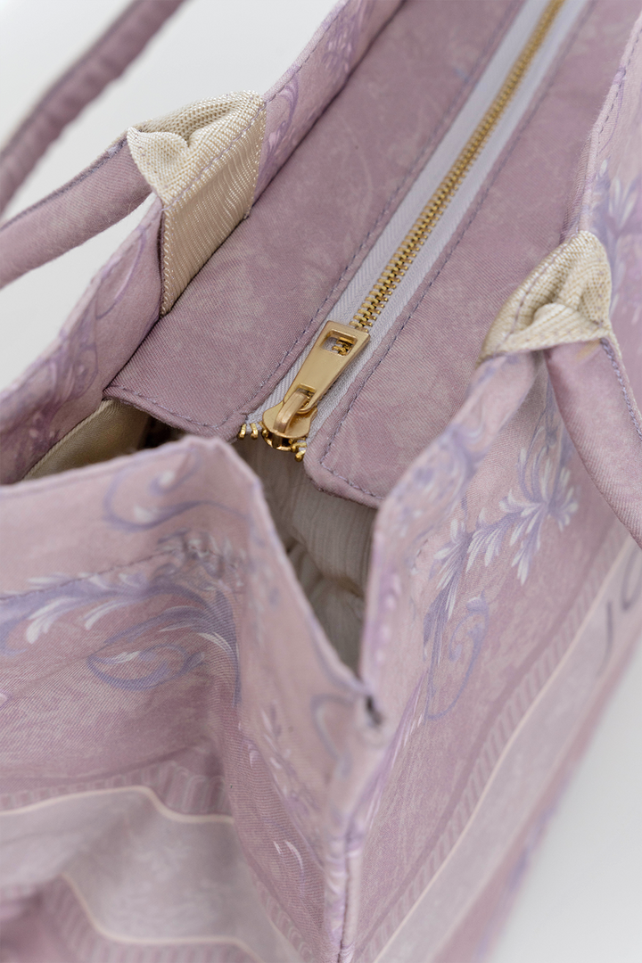 Jovian | Printed Mini Tote Bag Baroque in Dusty Purple (8049958584550)