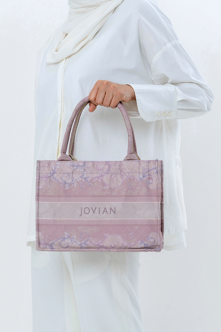 Jovian | Printed Mini Tote Bag Baroque in Dusty Purple (8049958584550)