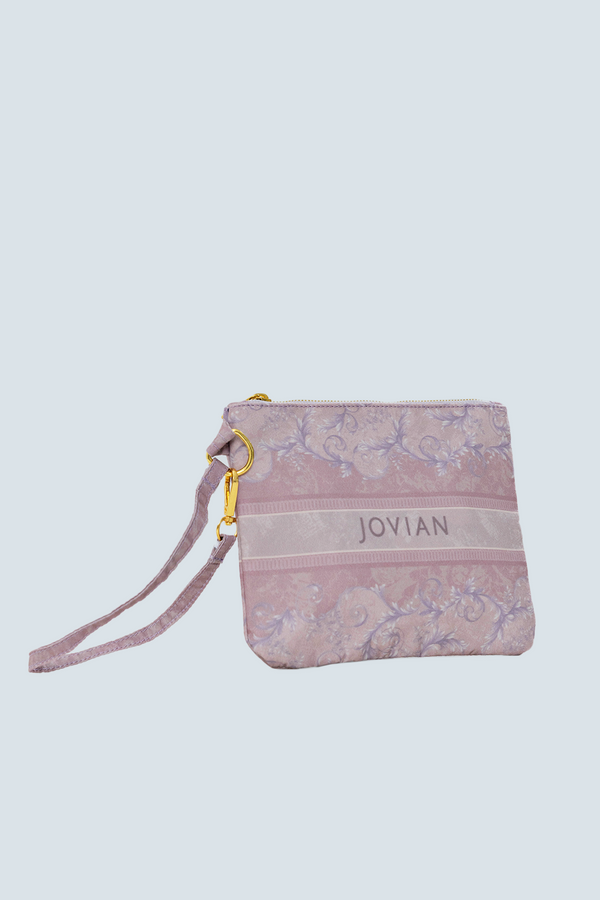 Jovian | Printed Pouch Bag Baroque in Dusty Purple (8049964548326)