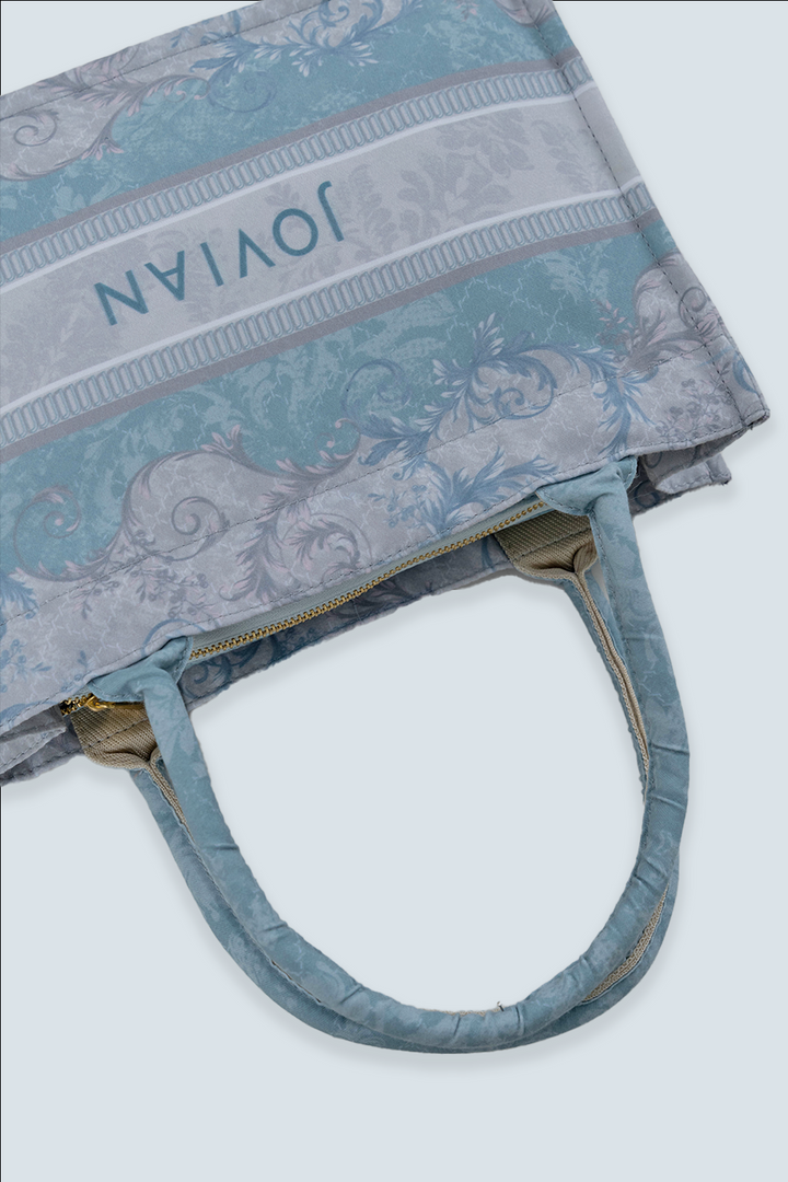Jovian | Printed Mini Tote Bag Baroque in Sea Green (8049965564134)