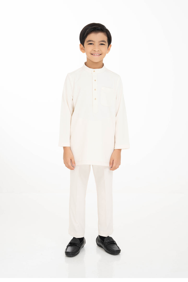 Jovian Men Kids | Aqeef Modern Baju Melayu in Cream (8161942733030)