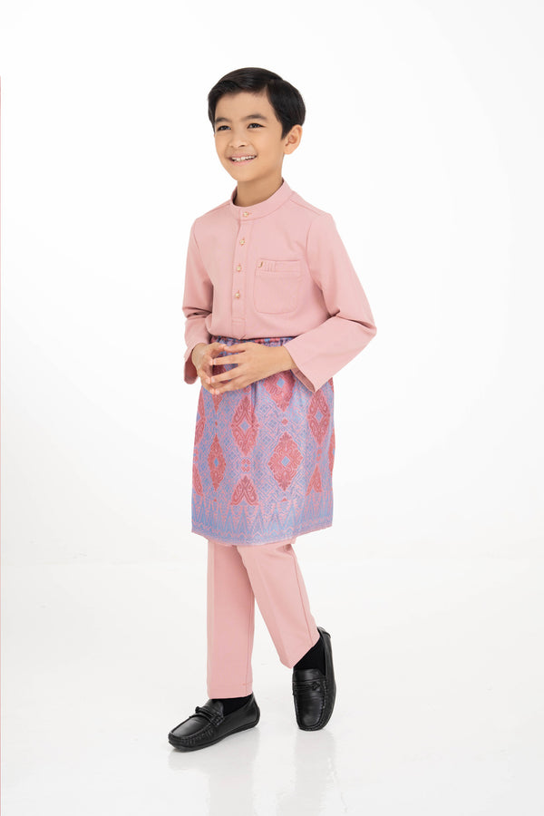 Jovian Men Kids | Aqeef Modern Baju Melayu in Dusty Pink