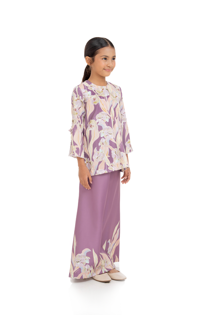 Jovian Pop Raya Kids | Natalia Modern Mini Kurung in Dusty Purple (8161984381158)