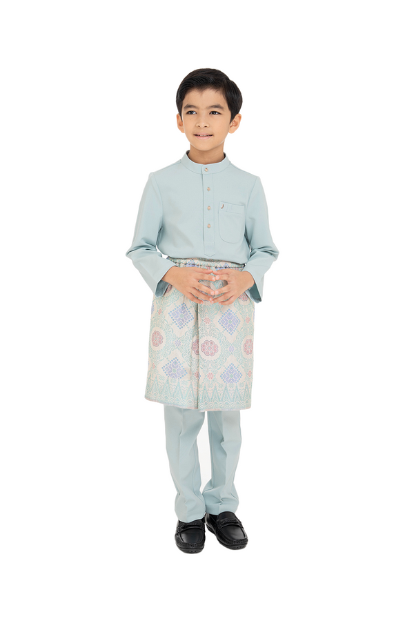 Jovian Men Kids | Aqeef Modern Baju Melayu in Mint Green