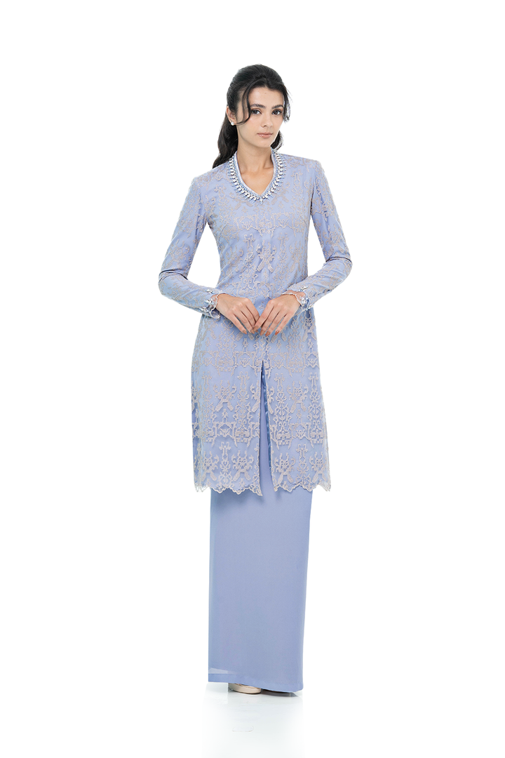Jovian Luxe Makassar | Kristiyana Modern Long Kurung in Powder Blue (8179759448294)
