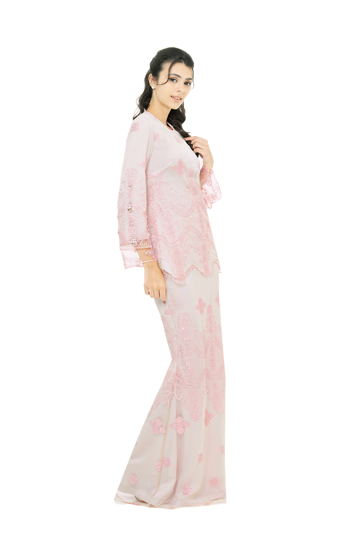 Jovian Luxe Makassar | Sarwendah Modern Kurung in Beige Pink (8187266105574)