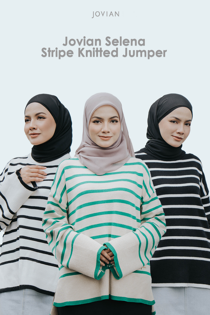 Jovian | Stripe Selena Knitted Jumper (8357657903334)