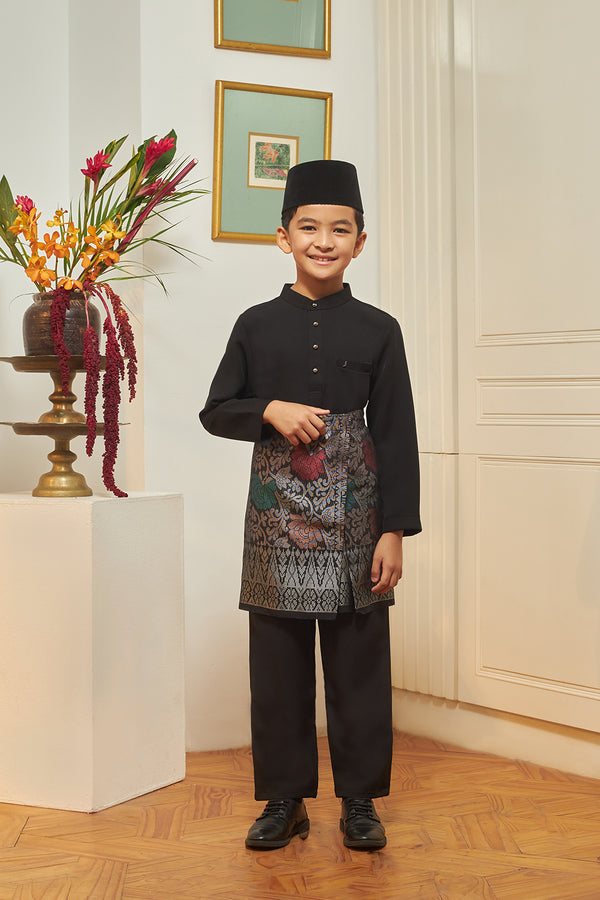 Jovian Men Kids | Adam Baju Melayu in Black (8453750161638)