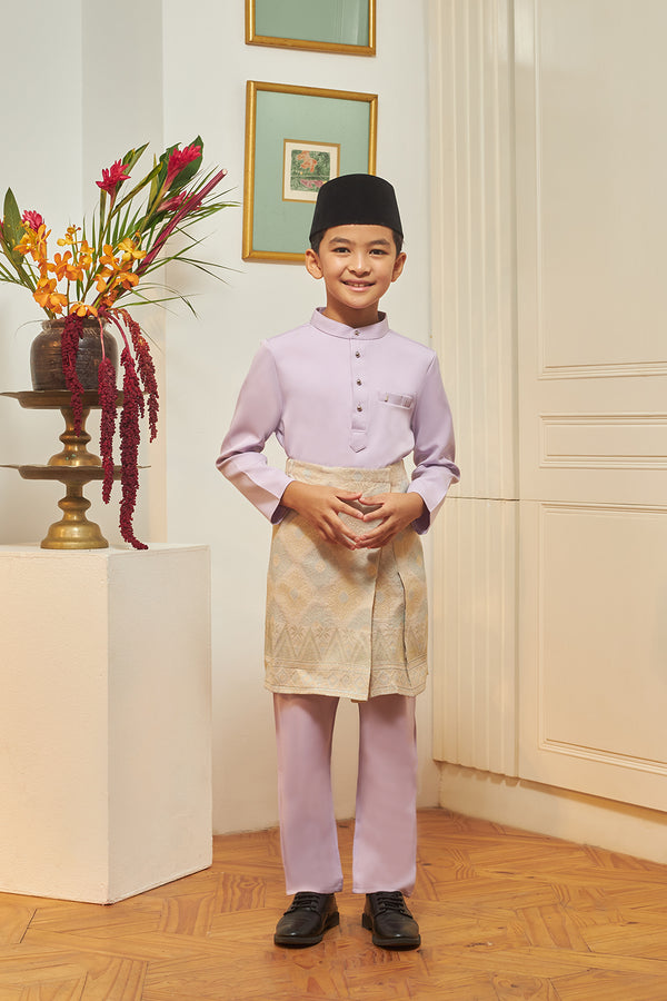 Jovian Men Kids | Adam Baju Melayu in Pastel Purple (8453750915302)