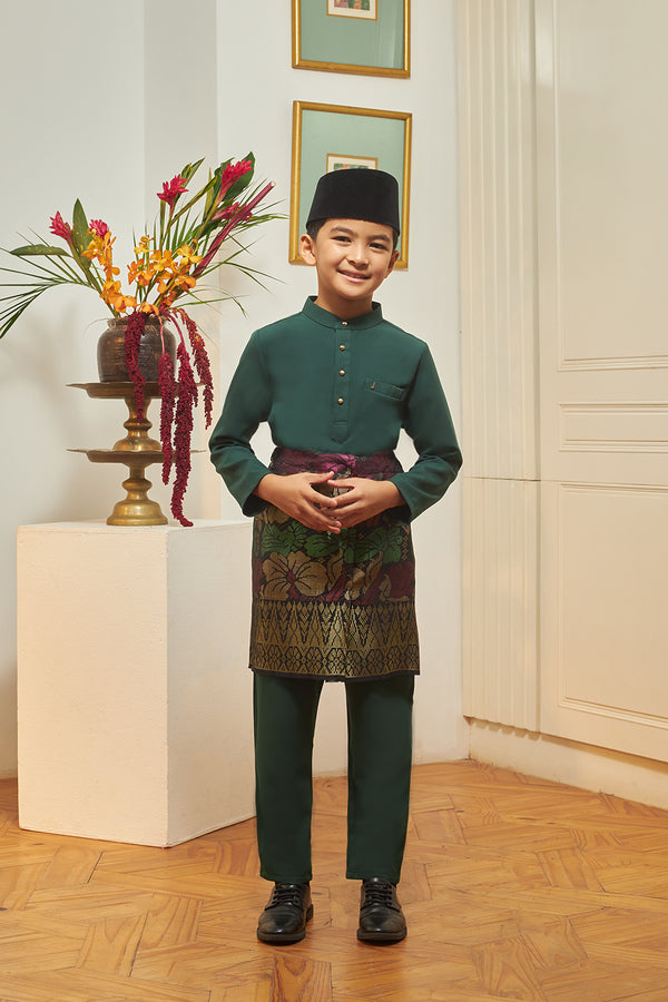 Jovian Men Kids | Adam Baju Melayu in Emerald Green (8453788303590)